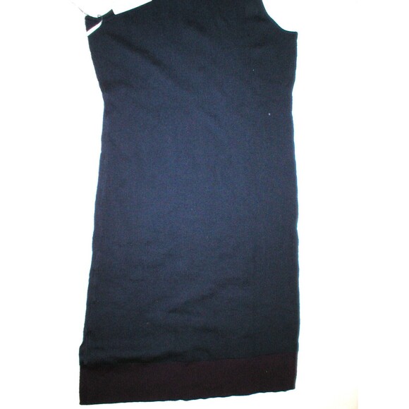 NWT New Womens Athleta L Sleeveless Sweater Dress Navy Dark Blue Purple Slits - Picture 7 of 7